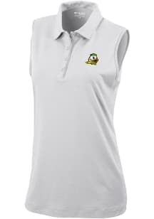 Columbia Oregon Ducks Womens White Heat Seal Tend the Ball Tank Top