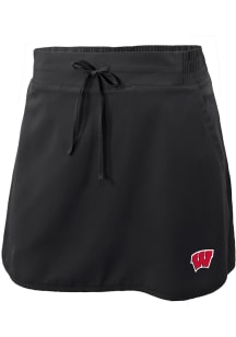 Columbia Wisconsin Badgers Womens Black Heat Seal Omni Wick Lakewood Pines Shorts