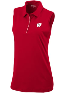 Columbia Wisconsin Badgers Womens Red Heat Seal Tend the Ball Tank Top