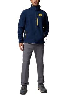Columbia Michigan Wolverines Mens Blue Ascender III Medium Weight Jacket