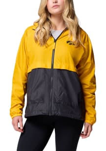 Columbia Iowa Hawkeyes Womens Yellow Spark Valley Light Weight Jacket