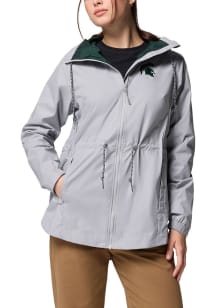 Columbia Michigan State Spartans Womens Grey Lily Park Light Weight Jacket