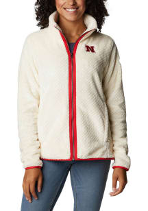 Columbia Nebraska Cornhuskers Womens Ivory Fire Side II Light Weight Jacket