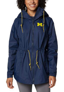 Columbia Michigan Wolverines Womens Blue Lily Park Light Weight Jacket