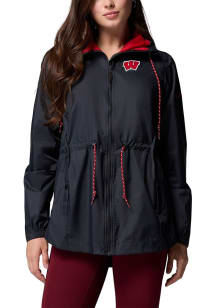 Columbia Wisconsin Badgers Womens Black Lily Park Light Weight Jacket