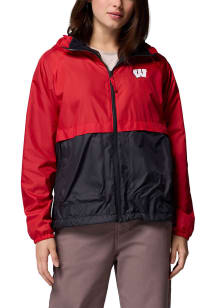 Columbia Wisconsin Badgers Womens Red Spark Valley Light Weight Jacket