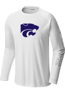 Columbia K-State Wildcats White Terminal Tackle Long Sleeve T-Shirt