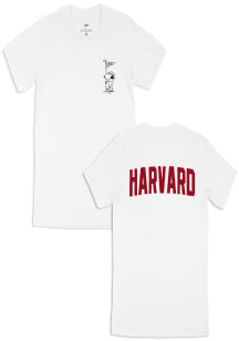 Harvard Crimson White Snoopy Gameday Short Sleeve T Shirt