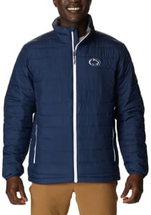 Mens Penn State Nittany Lions Columbia Mens Powder Lite Heavyweight Jacket - Navy Blue