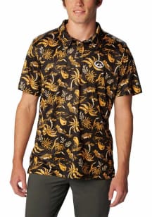 Columbia Iowa Hawkeyes Mens Gold Super Terminal Tackle Short Sleeve Polo