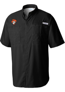 Columbia Oklahoma State Cowboys Mens Black Tamiami Short Sleeve Dress Shirt