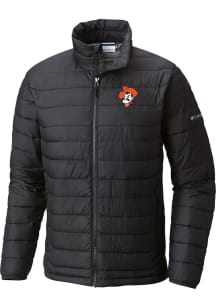 Mens Oklahoma State Cowboys Columbia Mens Powder Lite Heavyweight Jacket - Black