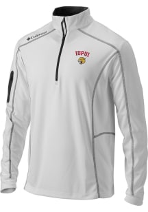 Columbia IUPUI Jaguars Mens White Shotgun Long Sleeve Qtr Zip Pullover