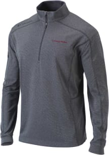 Columbia Carnegie Mellon Tartans Mens Charcoal Shotgun Long Sleeve Qtr Zip Pullover
