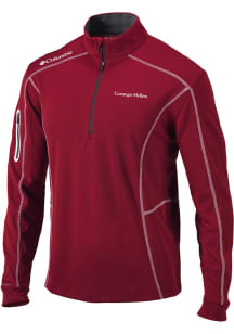 Columbia Carnegie Mellon Tartans Mens Cardinal Shotgun Long Sleeve Qtr Zip Pullover