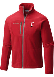 Columbia Cincinnati Bearcats Mens Red Fast Trek II Fleece Medium Weight Jacket