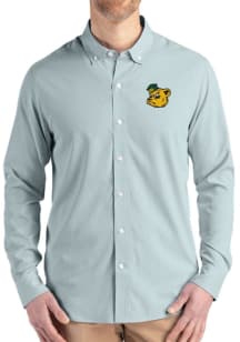 Cutter and Buck Baylor Bears Mens Green Vault Epic Confidence Pinstripe Long Sleeve Dress Shirt