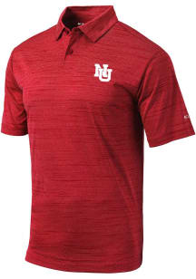 Columbia Nebraska Cornhuskers Mens Red Set Short Sleeve Polo
