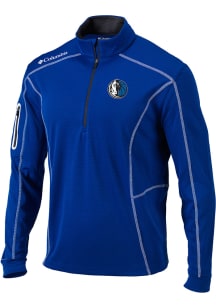 Columbia Dallas Mavericks Mens Blue Shotgun Long Sleeve Qtr Zip Pullover