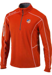 Columbia FC Cincinnati Mens Orange Shotgun Long Sleeve Qtr Zip Pullover