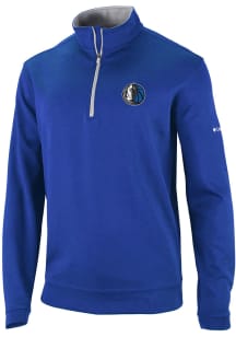 Columbia Dallas Mavericks Mens Blue Wickham Hills Long Sleeve Qtr Zip Pullover