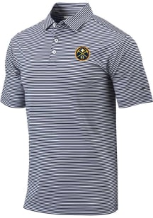 Columbia Denver Nuggets Mens Navy Blue Heat Seal Omni-Wick Club Invite Short Sleeve Polo
