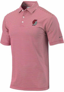 Columbia Portland Trail Blazers Mens Red Heat Seal Omni-Wick Club Invite Short Sleeve Polo