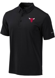 Columbia Chicago Bulls Mens Black Heat Seal Omni-Wick Drive Short Sleeve Polo