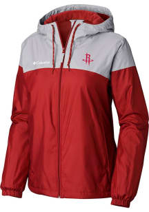 Columbia Houston Rockets Womens Red Heat Seal Flash Forward Lined Light Weight Jacket