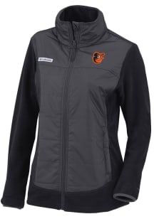 Columbia Baltimore Orioles Womens Black Heat Seal Basin Butte Fleece Medium Weight Jacket