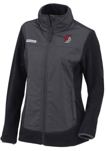 Columbia Portland Trail Blazers Womens Black Heat Seal Basin Butte Fleece Medium Weight Jacket