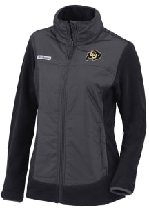 Columbia Colorado Buffaloes Womens Black Heat Seal Basin Butte Fleece Medium Weight Jacket