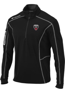 Columbia DC United Mens Black Heat Seal Omni-Wick Shotgun Long Sleeve Qtr Zip Pullover