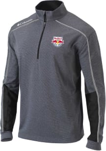 Columbia New York Red Bulls Mens Navy Blue Heat Seal Omni-Wick Shotgun Long Sleeve Qtr Zip Pullove..