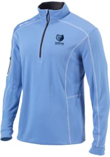 Columbia Memphis Grizzlies Mens White Heat Seal Omni-Wick Shotgun Long Sleeve Qtr Zip Pullover