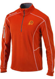 Columbia Phoenix Suns Mens Orange Heat Seal Omni-Wick Shotgun Long Sleeve Qtr Zip Pullover