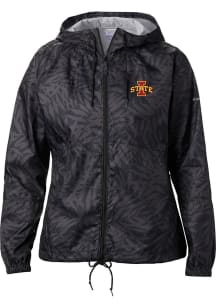 Columbia Iowa State Cyclones Womens Black Heat Seal Printed Flash Forward Light Weight Jacket