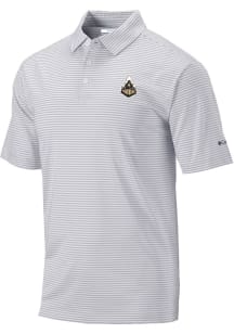 Columbia Purdue Boilermakers Mens Grey Club Invite Short Sleeve Polo