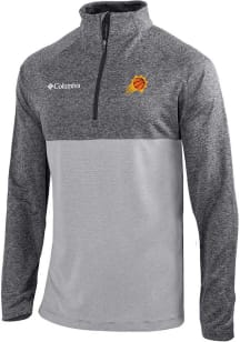 Columbia Phoenix Suns Mens Grey Heat Seal Omni-Wick Rockin It Long Sleeve Qtr Zip Pullover