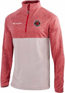 Columbia Toronto Raptors Mens Red Heat Seal Omni-Wick Rockin It Long Sleeve Qtr Zip Pullover