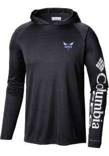 Columbia Charlotte Hornets Mens Black Heat Seal Terminal Tackle Long Sleeve Hoodie