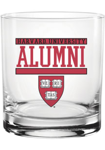 Harvard Crimson 14oz Alumni Rock Glass - White