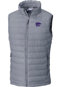 Columbia K-State Wildcats Mens Grey Powder Lite Sleeveless Jacket