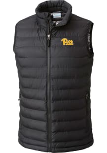 Columbia Pitt Panthers Mens Black Powder Lite Sleeveless Jacket