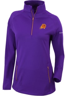 Columbia Phoenix Suns Womens Purple Heat Seal Omni-Wick Outward Nine Qtr Zip