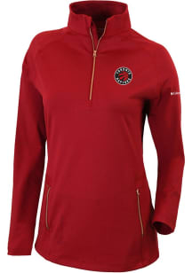 Columbia Toronto Raptors Womens Red Heat Seal Omni-Wick Outward Nine Qtr Zip
