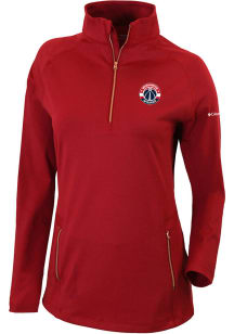 Columbia Washington Wizards Womens Red Heat Seal Omni-Wick Outward Nine Qtr Zip