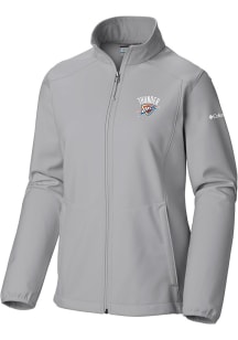 Columbia Oklahoma City Thunder Womens Grey Heat Seal Kruser Ridge Light Weight Jacket