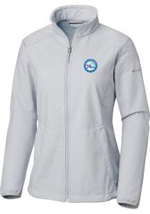 Columbia Philadelphia 76ers Womens White Heat Seal Kruser Ridge Light Weight Jacket