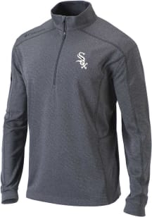Columbia Chicago White Sox Mens Charcoal Heat Seal Omni Wick Shotgun Long Sleeve Qtr Zip Pullover